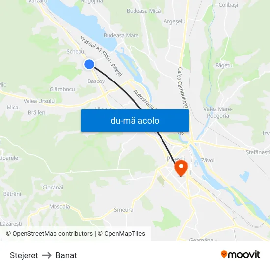 Harta de Stejeret către Banat