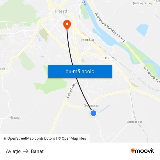 Harta de Aviație către Banat