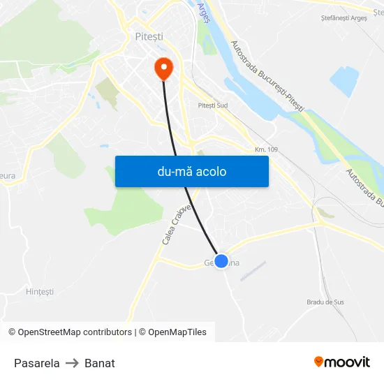 Harta de Pasarela către Banat