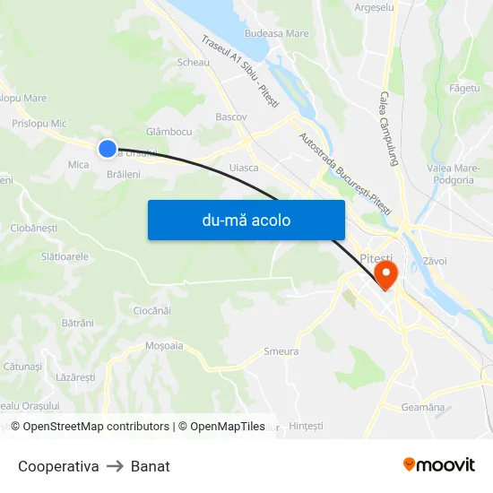 Harta de Cooperativa către Banat