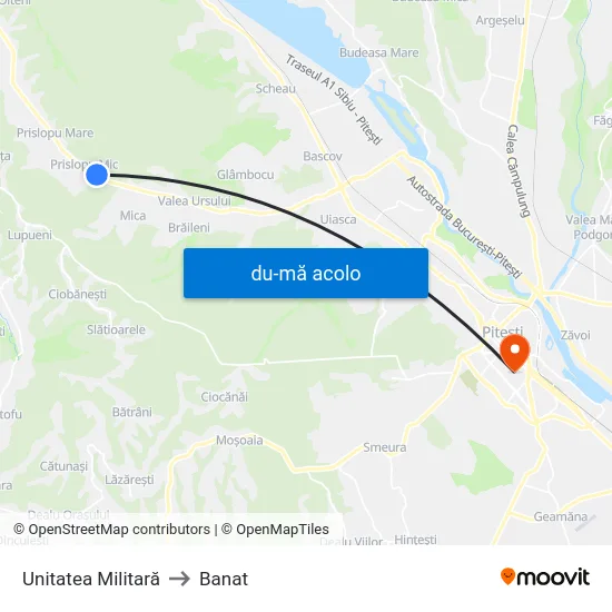 Harta de Unitatea Militară către Banat