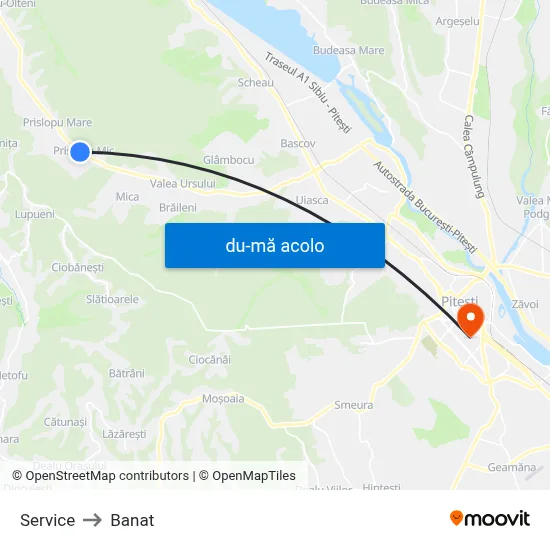 Harta de Service către Banat