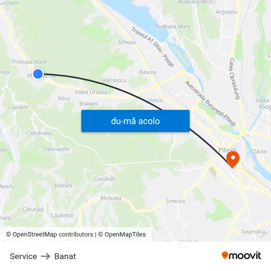 Harta de Service către Banat