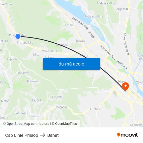 Harta de Cap Linie Prislop către Banat