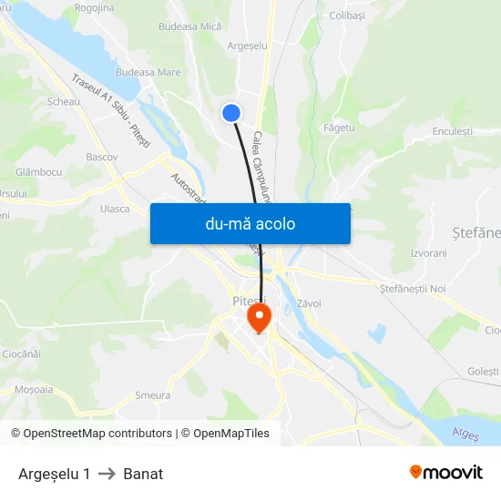 Harta de Argeșelu 1 către Banat