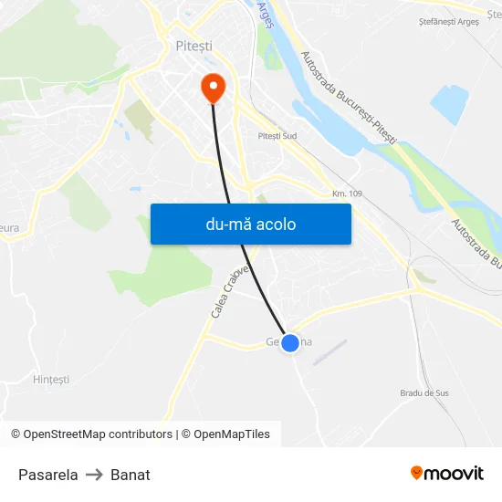 Harta de Pasarela către Banat