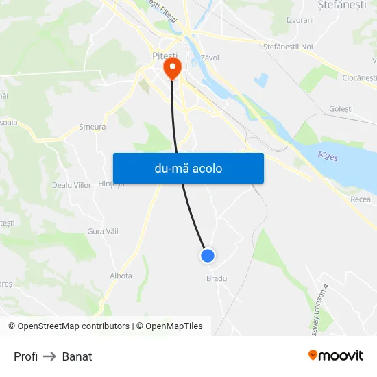Harta de Profi către Banat