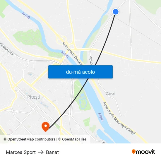 Harta de Marcea Sport către Banat