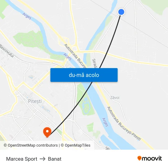 Harta de Marcea Sport către Banat