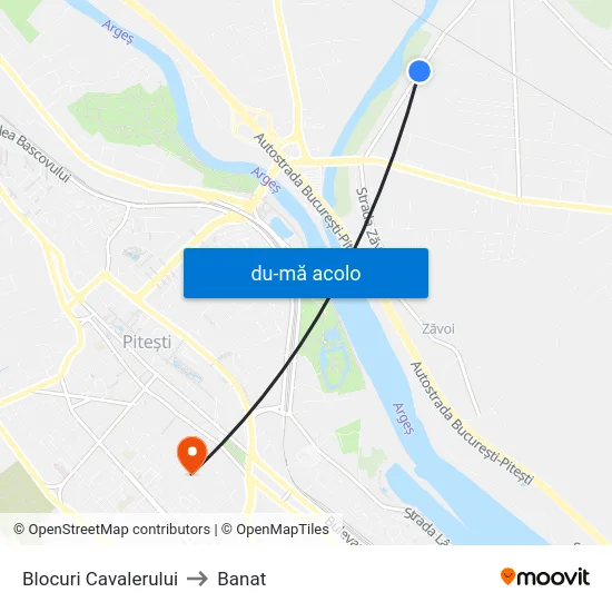 Harta de Blocuri Cavalerului către Banat