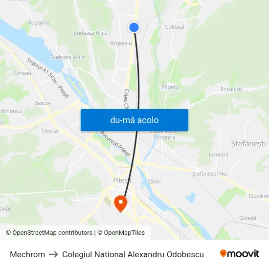 Harta de Mechrom către Colegiul National Alexandru Odobescu