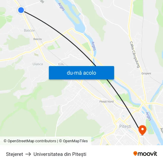 Harta de Stejeret către Universitatea din Pitești