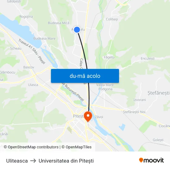 Harta de Uliteasca către Universitatea din Pitești