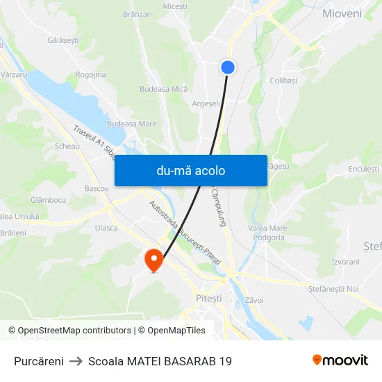 Harta de Purcăreni către Scoala MATEI BASARAB 19