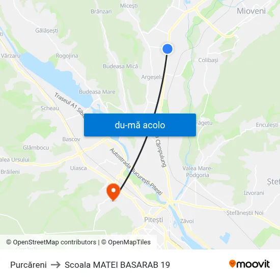 Harta de Purcăreni către Scoala MATEI BASARAB 19