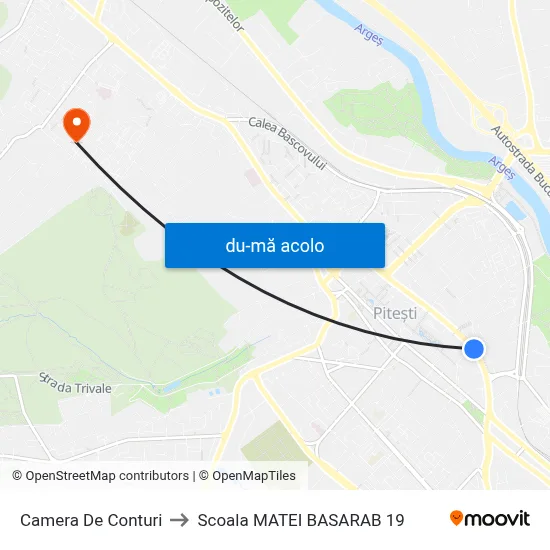 Harta de Camera De Conturi către Scoala MATEI BASARAB 19