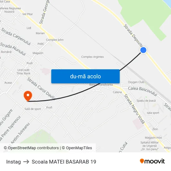 Harta de Instag către Scoala MATEI BASARAB 19