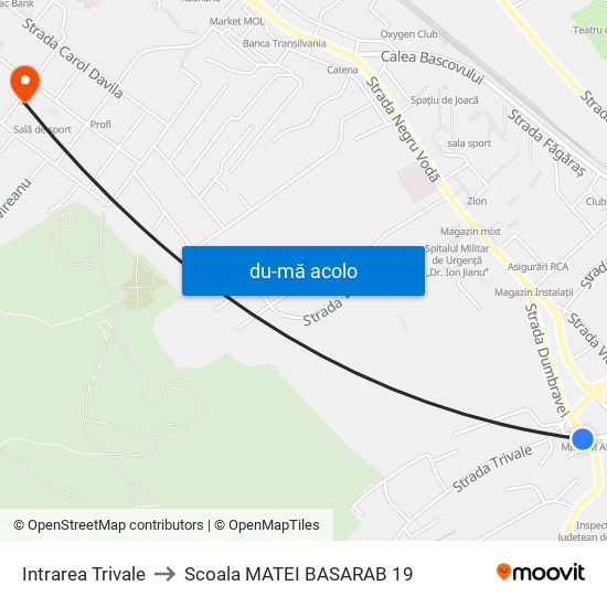 Harta de Intrarea Trivale către Scoala MATEI BASARAB 19