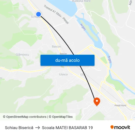 Harta de Schiau Biserică către Scoala MATEI BASARAB 19