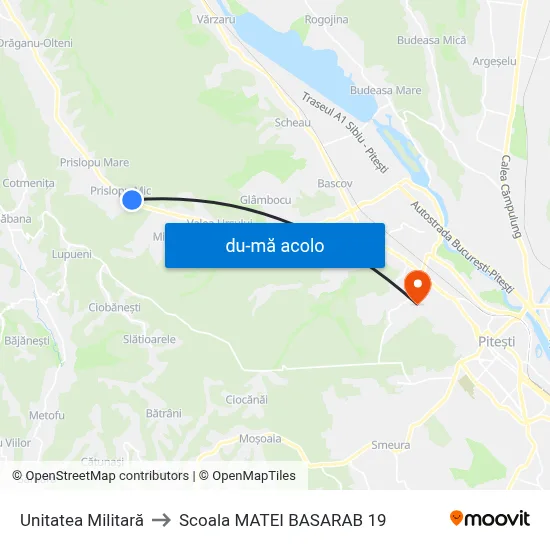 Harta de Unitatea Militară către Scoala MATEI BASARAB 19