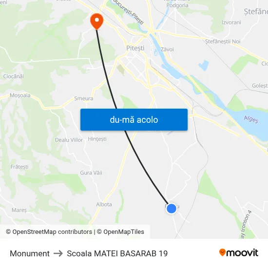 Harta de Monument către Scoala MATEI BASARAB 19