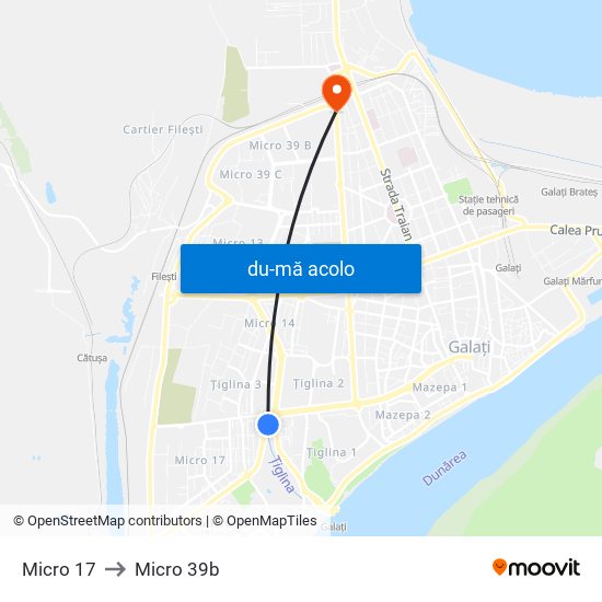Harta de Micro 17 către Micro 39b