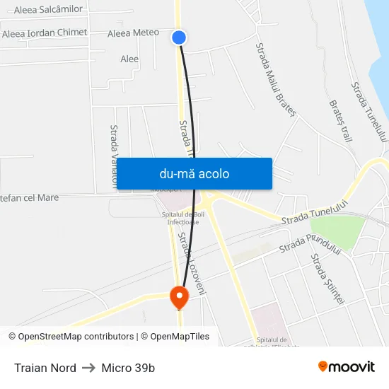 Harta de Traian Nord către Micro 39b