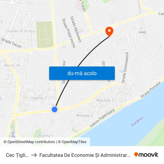 Harta de Cec Țiglina 2 către Facultatea De Economie Și Administrarea Afacerilor