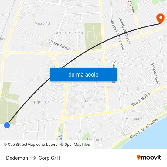 Harta de Dedeman către Corp G/H