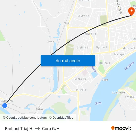 Harta de Barboşi Triaj H. către Corp G/H