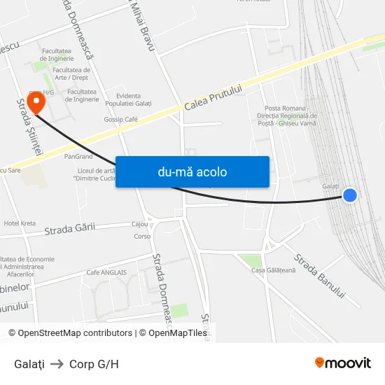 Harta de Galaţi către Corp G/H