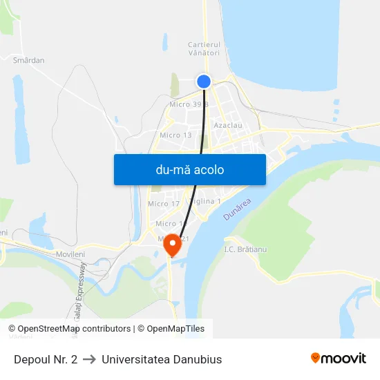 Harta de Depoul Nr. 2 către Universitatea Danubius
