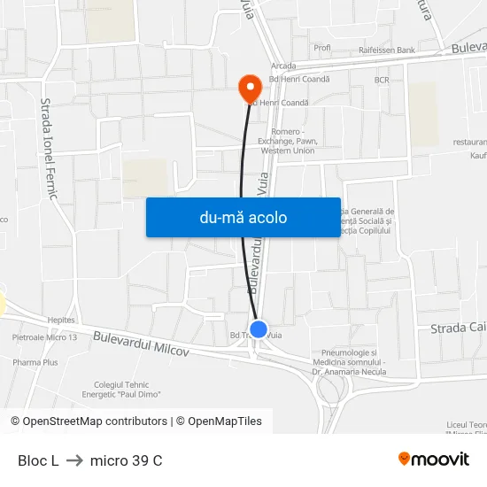 Harta de Bloc L către micro 39 C