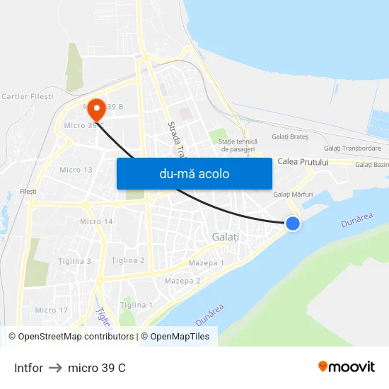 Harta de Intfor către micro 39 C