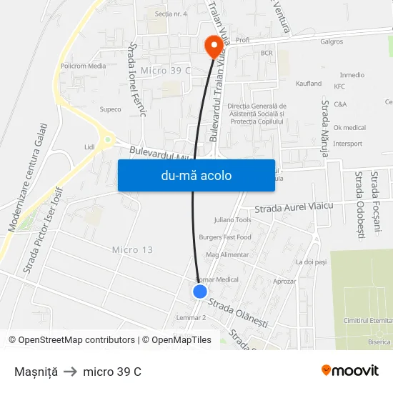 Harta de Mașniță către micro 39 C