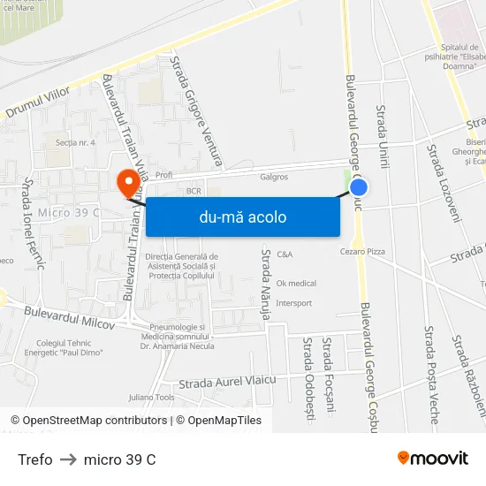 Harta de Trefo către micro 39 C