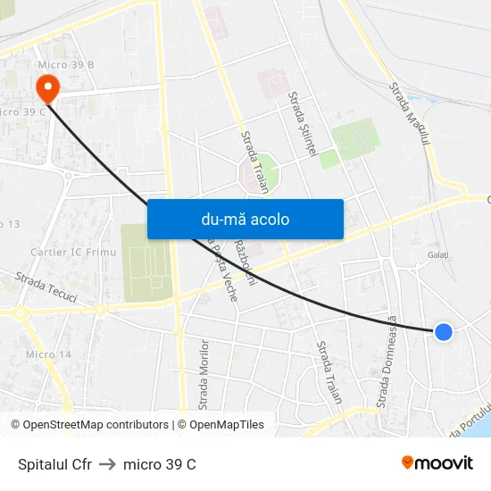 Harta de Spitalul Cfr către micro 39 C