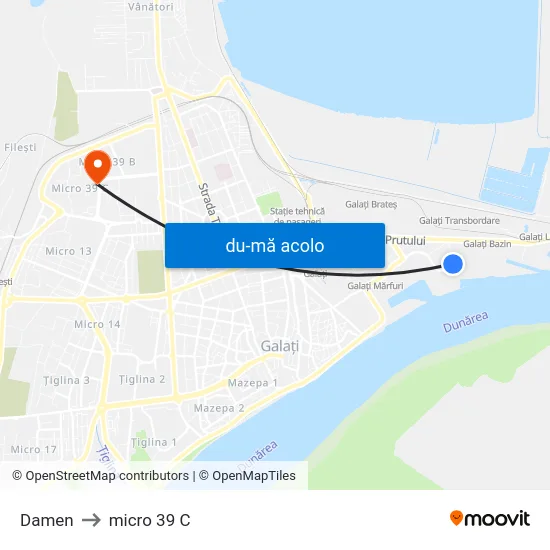 Harta de Damen către micro 39 C