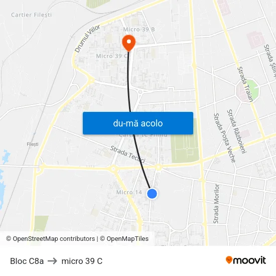 Harta de Bloc C8a către micro 39 C