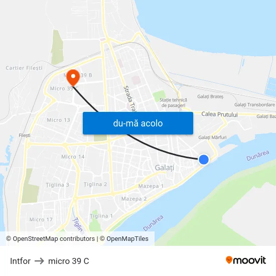 Harta de Intfor către micro 39 C