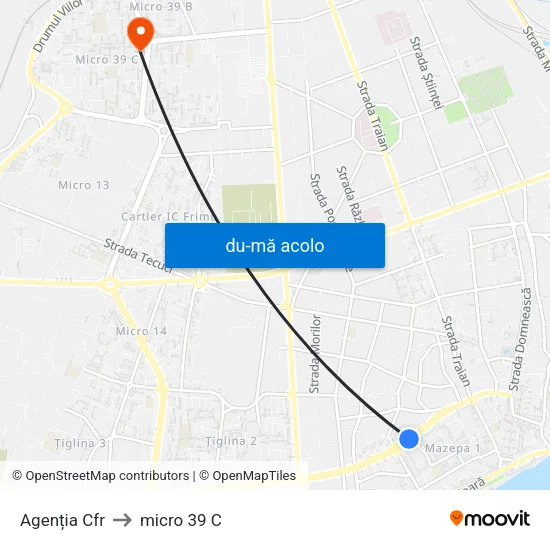 Harta de Agenția Cfr către micro 39 C