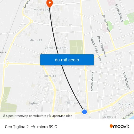 Harta de Cec Țiglina 2 către micro 39 C
