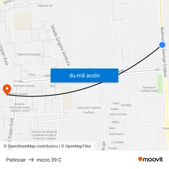 Harta de Patinoar către micro 39 C