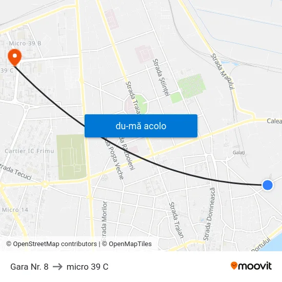 Harta de Gara Nr. 8 către micro 39 C