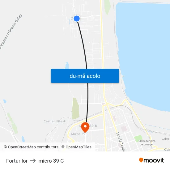 Harta de Forturilor către micro 39 C