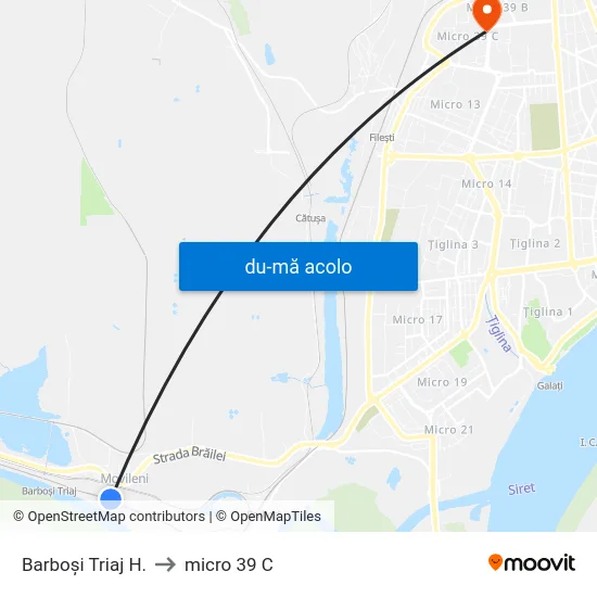 Harta de Barboşi Triaj H. către micro 39 C