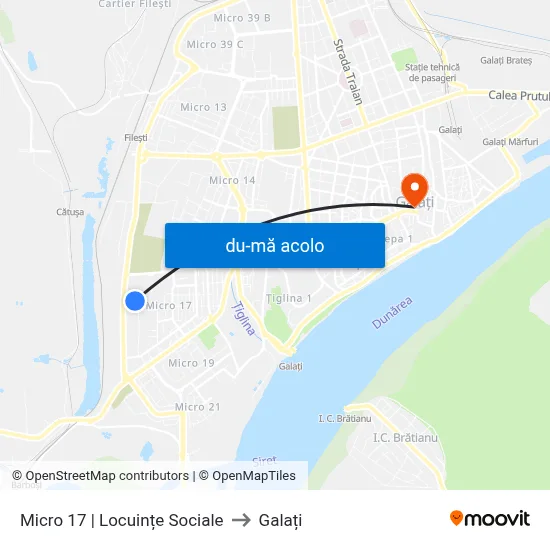 Harta de Micro 17 | Locuințe Sociale către Galați