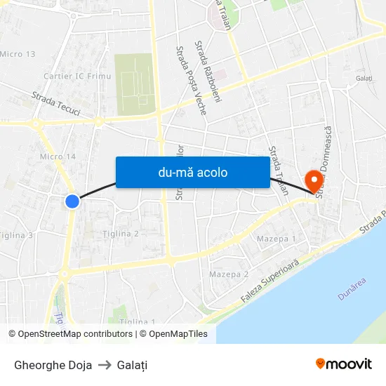 Harta de Gheorghe Doja către Galați