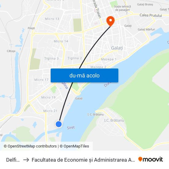 Harta de Delfinul către Facultatea de Economie și Administrarea Afacerilor