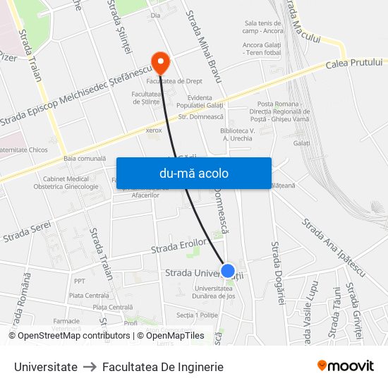 Harta de Universitate către Facultatea De Inginerie